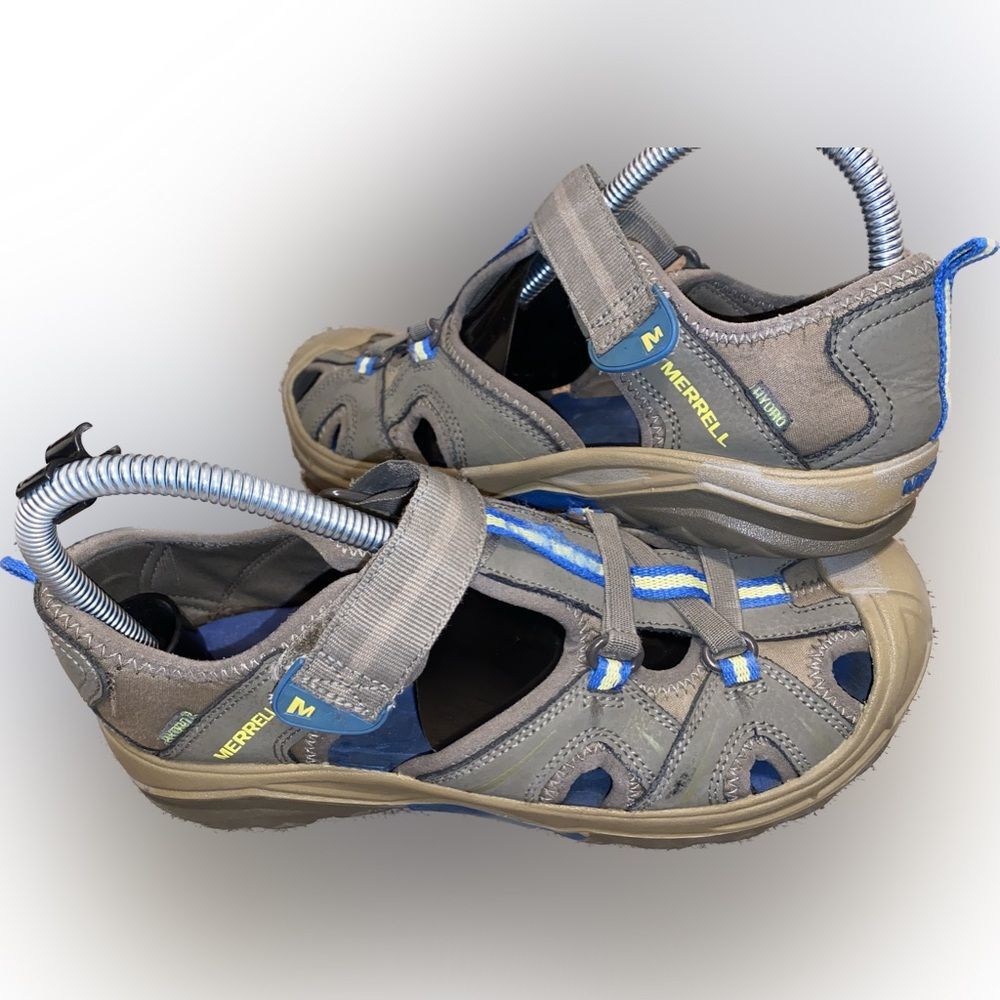 Merrell Big Kid's Hydro Sandal Tan Blue Boys Unisex Size 6